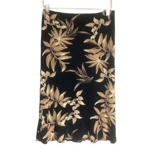George Ribbed Floral Slinky Skirt Sz Small